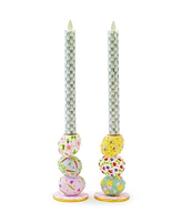 Mackenzie-Childs Patience Brewster Egg Candle Holders, Set of 2