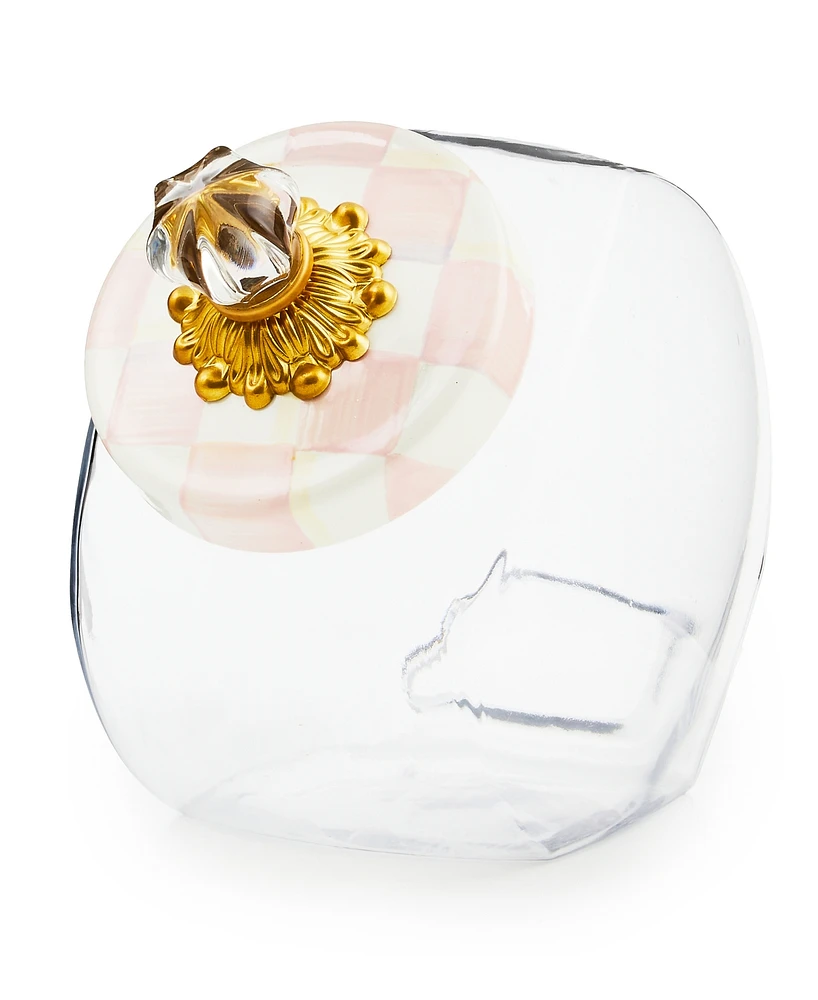 Mackenzie-Childs Sweets Jar with Rosy Check Enamel Lid