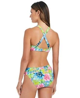 Bleu By Rod Beattie Womens Lets Get Away Printed Underwire Bikini Top Sarong Hipster Bikini Bottoms