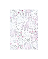 Hudson Baby Boys and Girls Cotton Poly Flannel Burp Cloths 8-Pack, Dreamy Unicorn, One Size