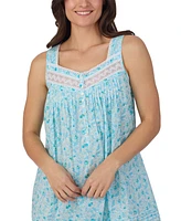 Eileen West Women's Cotton Sleeveless Short Chemise