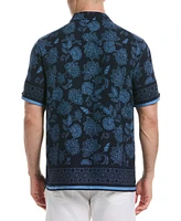 Cubavera Men's Classic-Fit Textured Paisley Button-Down Camp Shirt