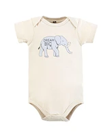 Hudson Baby Boys Cotton Bodysuits, Neutral Safari World, 9-12 Months