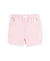 Hudson Baby Girls Shorts Bottoms 4-Pack, Pink White, 12-18 Months