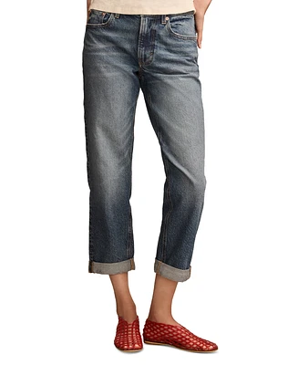 Lucky Brand Women's Mid Rise Boy Cuffed Jeans