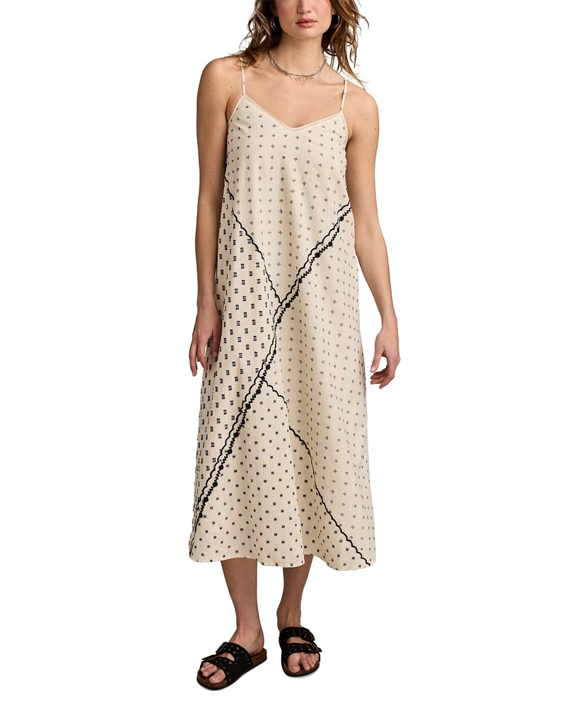 Lucky Brand Women's Textured Patchwork Dress