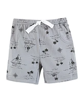 Hudson Baby Boys Shorts Bottoms 4-Pack, Pirate, 9-12 Months