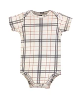 Hudson Baby Boys Cotton Bodysuits, Plaid Bow Tie, 9-12 Months