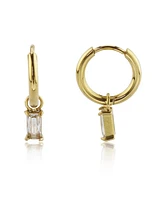Cz Dangle Stainless Steel Earring
