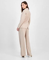 Bar Iii Womens High Rise Wide Leg Pants One Button Blazer Exclusively At Macys