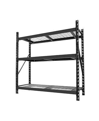Garage Shelving Heavy Duty 72"H77"W Garage Storage Shelves 6000LBS Heavy Duty Shelving Adjustable 3 Tier Metal Shelving for Garage Storage Shelving In