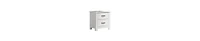 Nightstand with 2 Drawers and Black Handles for Bedroom Storage