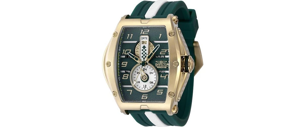 Invicta Men's 47387 Invicta Racing Quartz Multifunction White, Silver, Gold, Green Dial Watch