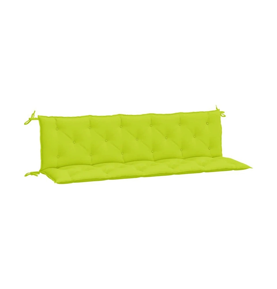 Garden Bench Cushions 2 pcs Bright Green 70.9"x19.7"x2.8" Oxford Fabric