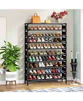 Tribesigns 10 Tiers Enterway Shoe Rack, Large Capacity Home Shoe Rack, Tall Metal Shoe Storage Organizer for 50 Pairs, Space Saving Shoe Organization