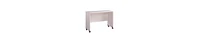 Mobile Wooden Desk Return with Grain Details and Smooth Casters