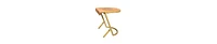 Compact C-Shaped Side Table with Drop-Edge Mango Wood Surface