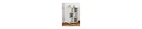 Rustic Wooden 6-Cube Organizer with Open Storage Compartments