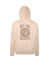 LevelWear Men's Cream New York Islanders Contact Stamp Pullover Hoodie