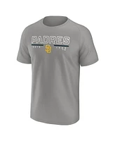 Fanatics Men's Gray San Diego Padres Raglan T-Shirt