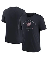 Nike Men's Black Washington Nationals Authentic Collection Tri-Blend Performance T-Shirt