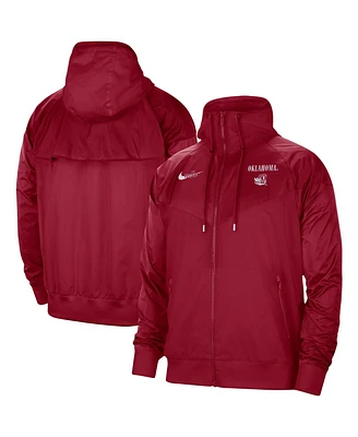 Nike Men's Crimson Oklahoma Sooners Wind Runner Raglan Full-Zip Jacket