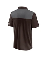 Fanatics Men's Brown/Gray Cleveland Browns Color Block Polo Shirt