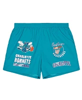 Mitchell & Ness Men's Teal Charlotte Hornets Woven Shorts