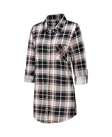 Concepts Sport Women's Black Cincinnati Bengals Ashford Plaid Knit Nightshirt
