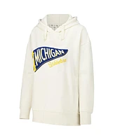 Pressbox Women's Cream Michigan Wolverines Marni Pullover Hoodie