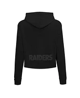 Pro Standard Women's Black Las Vegas Raiders Jeweled Cropped Pullover Hoodie