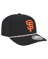 New Era Men's Black San Francisco Giants Multi-Rope 9Seventy Stretch-Snap Hat