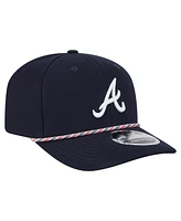 New Era Men's Navy Atlanta Braves Multi-Rope 9Seventy Stretch-Snap Hat