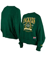 New Era Women's Green Bay Packers Throwback Boxy Sweatshirt