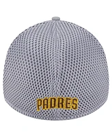 New Era Men's Gray San Diego Padres Linear 39Thirty Flex-Fit Hat