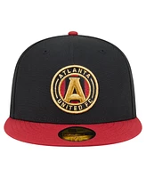 New Era Men's Black Atlanta United Fc 2025 Kickoff 59FIFTY Fitted Hat