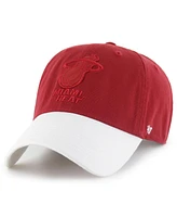 '47 Brand Men's x Tommy Hilfiger Red/White Miami Heat Courtside Cleanup Adjustable Hat