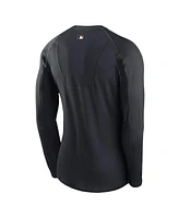 Nike Men's Navy Cleveland Guardians Base Layer Raglan Performance Long Sleeve T-Shirt