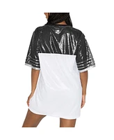 Gameday Couture Women's White/Black Pittsburgh Steelers Bling It Full Sequin Jersey Dress