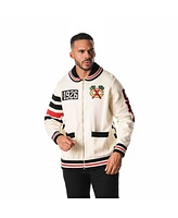 The Wild Collective Men's and Women's Cream Chicago Blackhawks Jacquard Full-Zip Sweater