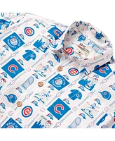 Reyn Spooner Men's White Chicago Cubs Champions Scenic Button-Up Shirt