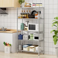 36" 5 Tier Chrome Wire Shelf