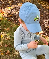 Bits & Bows Boys Boys Tractor Baseball Hat in Blue