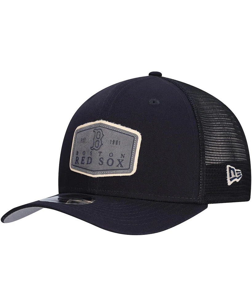 New Era Men's Navy Boston Red Sox Labeled 9Seventy Stretch-Snap Adjustable Hat