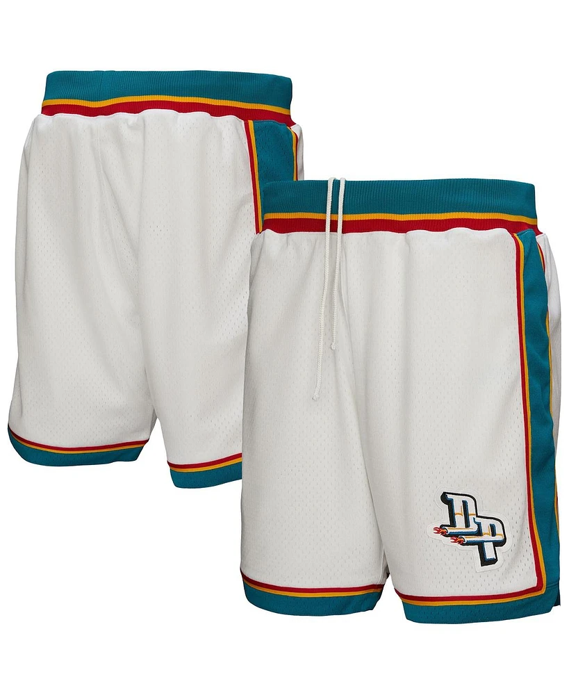 Mitchell & Ness Men's White Detroit Pistons Authentic Shorts