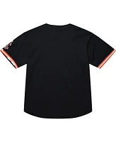 Mitchell & Ness Men's Black Miami Hurricanes On The Clock Full-Button Fashion Jersey