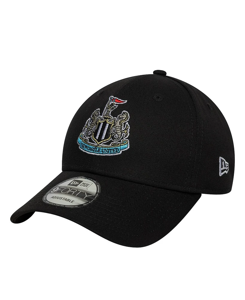 New Era Men's Black Newcastle United Core 9FORTY Adjustable Hat
