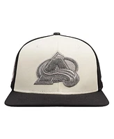 Pro Standard Men's Cream Colorado Avalanche French Terry Snapback Hat