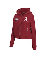 Pro Standard Women's Crimson Alabama Crimson Tide Game Day Sequin Full-Zip Hooded Jacket