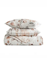 ienjoy Home Russet Floral Reversible -Pc. Quilt Set